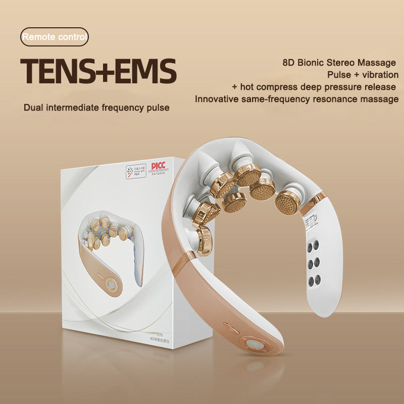 Cervical Neck Massager — 8D TENS & Heat Therapy for Deep Relief