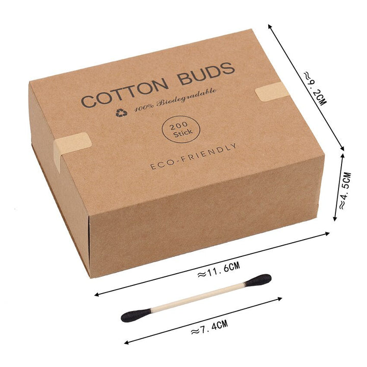 Bamboo Cotton Swabs – 200 Biodegradable Buds for Guilt-Free