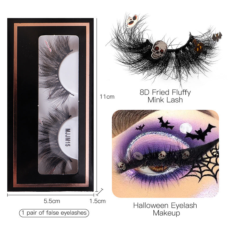 Halloween False Eyelashes & Nail Art Set | Dramatic Look