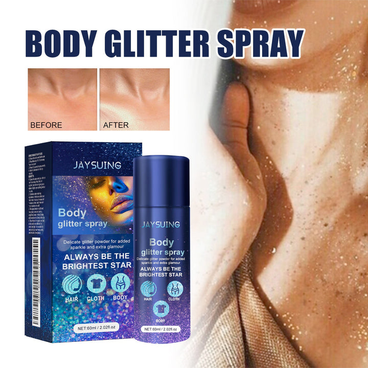 Glitter Spray Highlighter for Water-Resistant Glow