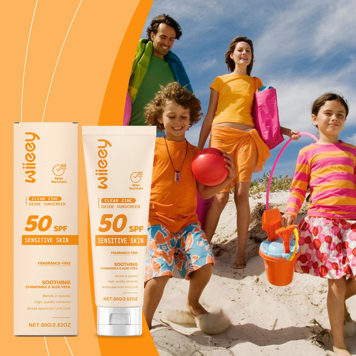 Kids Mineral SPF 50 Sunscreen - Gentle Zinc Oxide Cream