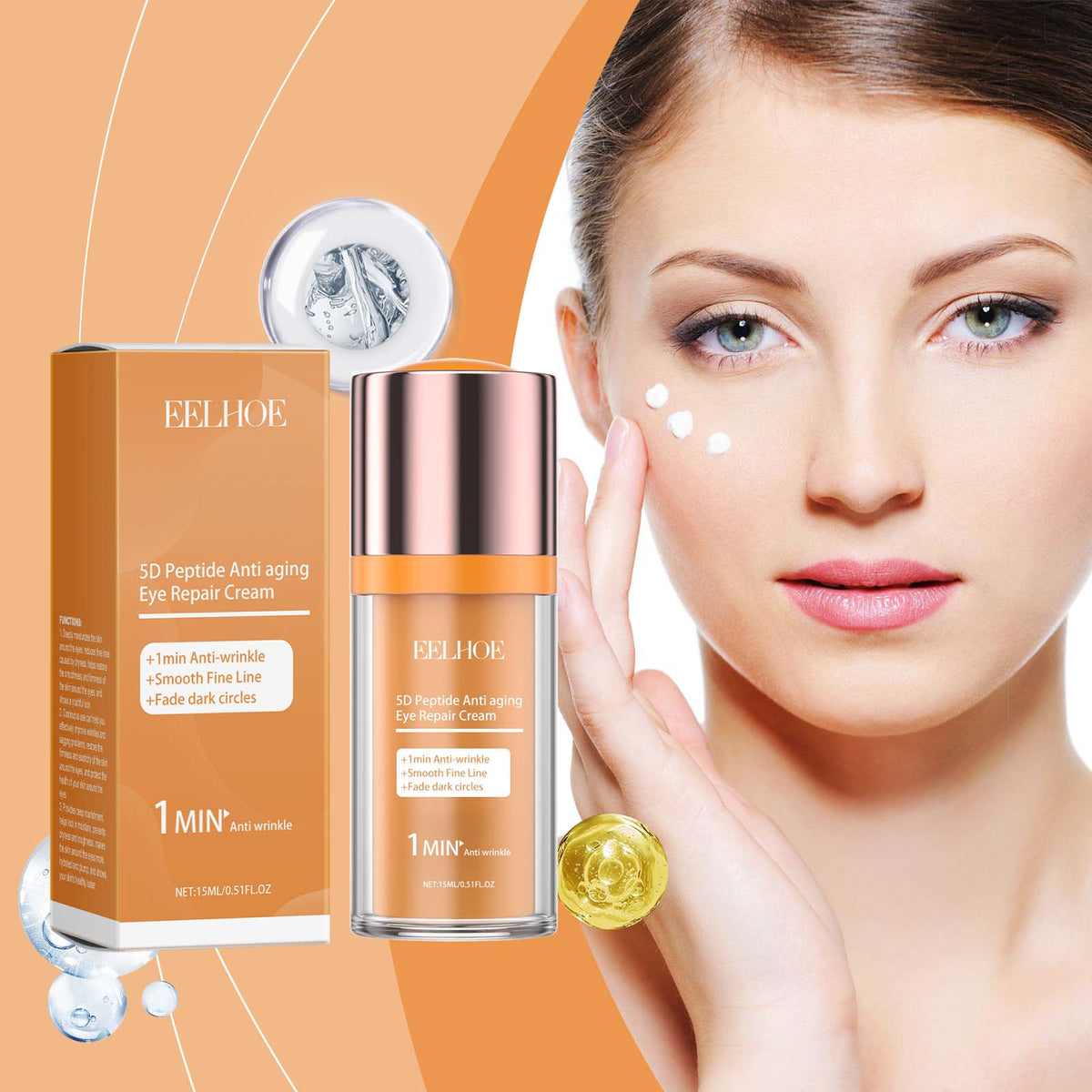 5D Peptide Eye Repair Cream for Fine Lines & Dryness