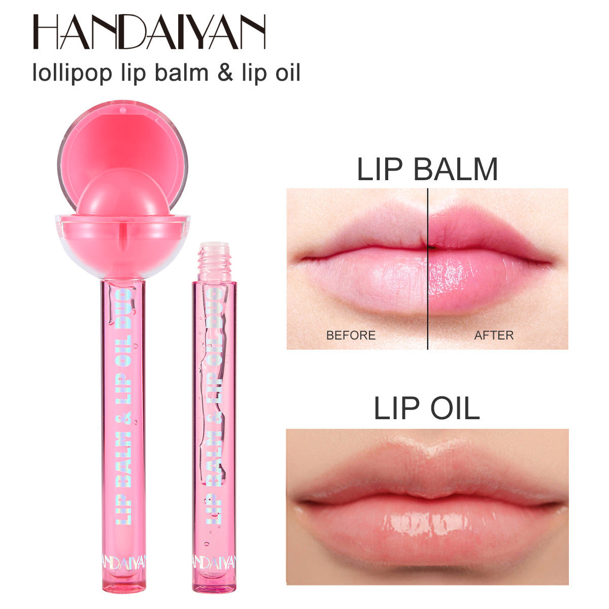 Color-Changing Lip Balm & Lip Oil Duo for Glossy Lips