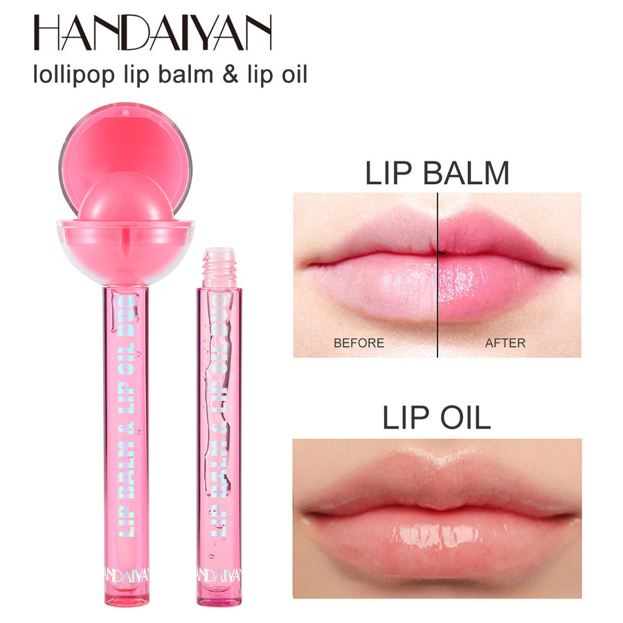 Color-Changing Lip Balm & Lip Oil Duo for Glossy Lips