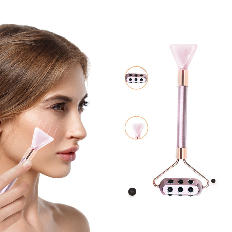 Germanium Face Roller & Jade Mask Brush — Lifted, Toned Skin
