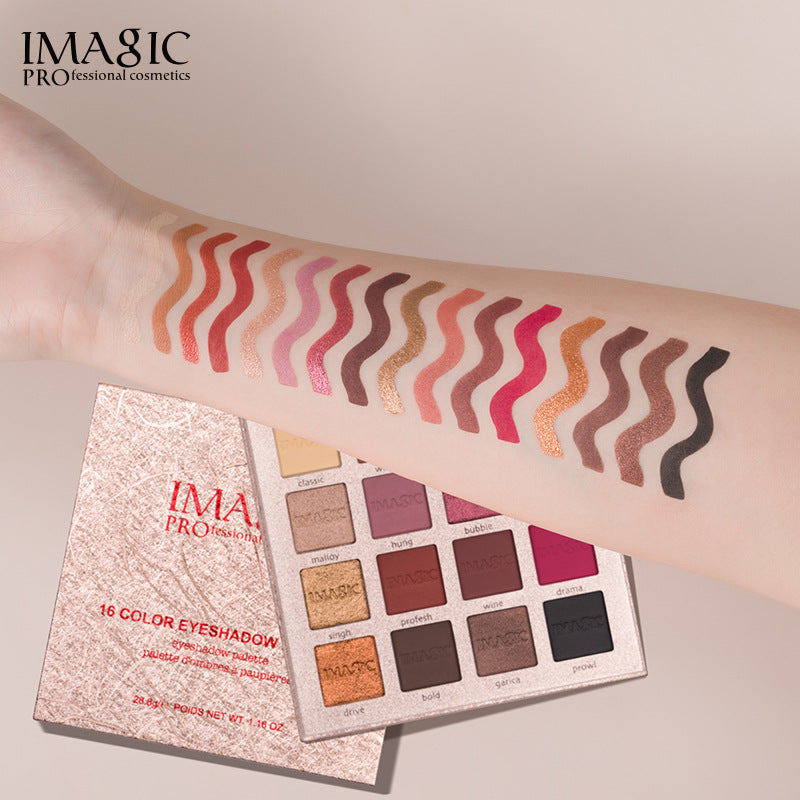 Eyeshadow Palette: 16 Colors, Matte & Pearlescent