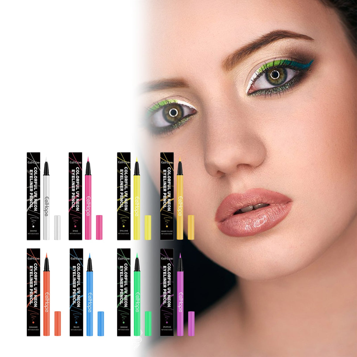 Neon Blue Liquid Eyeliner for Bold Party Eye Makeup