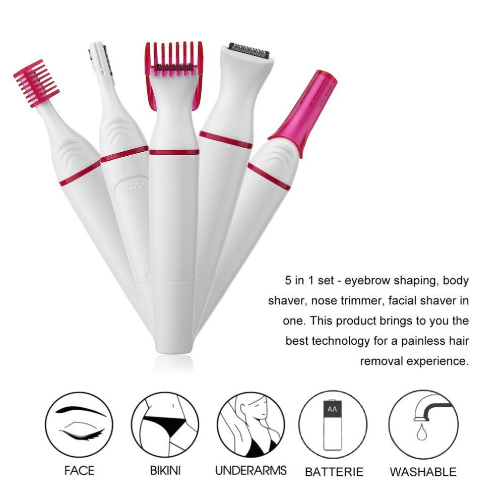 Electric Hair Trimmer: 5‑in‑1 Painless Grooming for Face