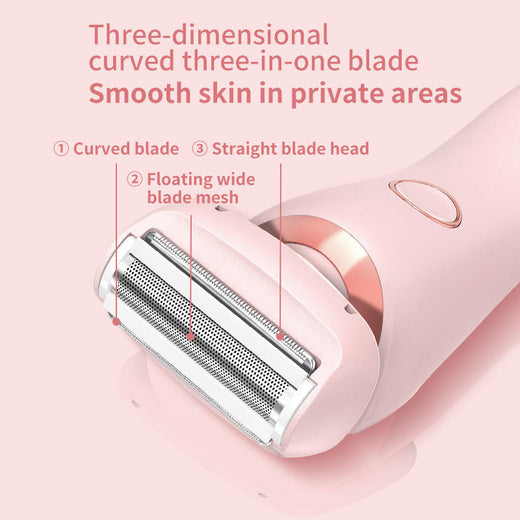 Women's Electric Hair Removal Device for Wet-Dry Use