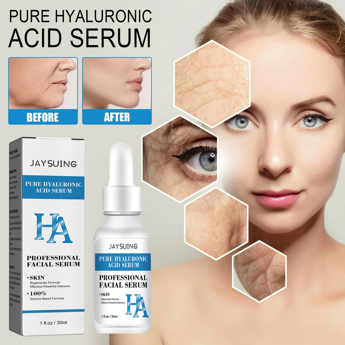 Hyaluronic Acid Serum for Smoother, Hydrated Skin