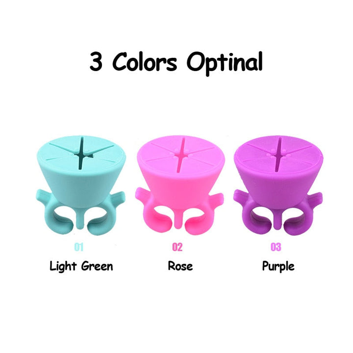 Silicone Nail Polish Holder Ring — Hands-Free Manicure Tool