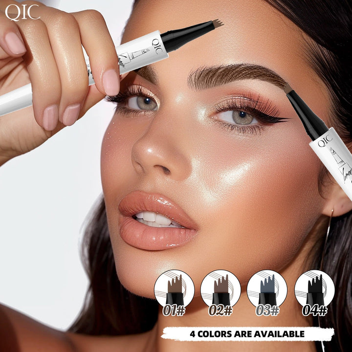 Forked Eyebrow Pencil for Natural Hair-Like Strokes