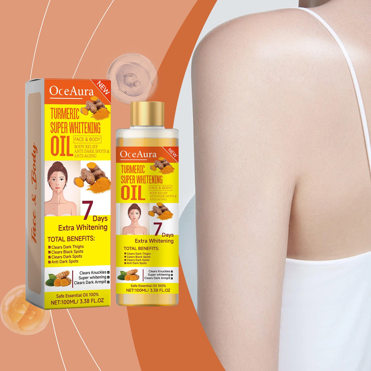 Turmeric Body Oil for Dark Spots & Uneven Skin Tone
