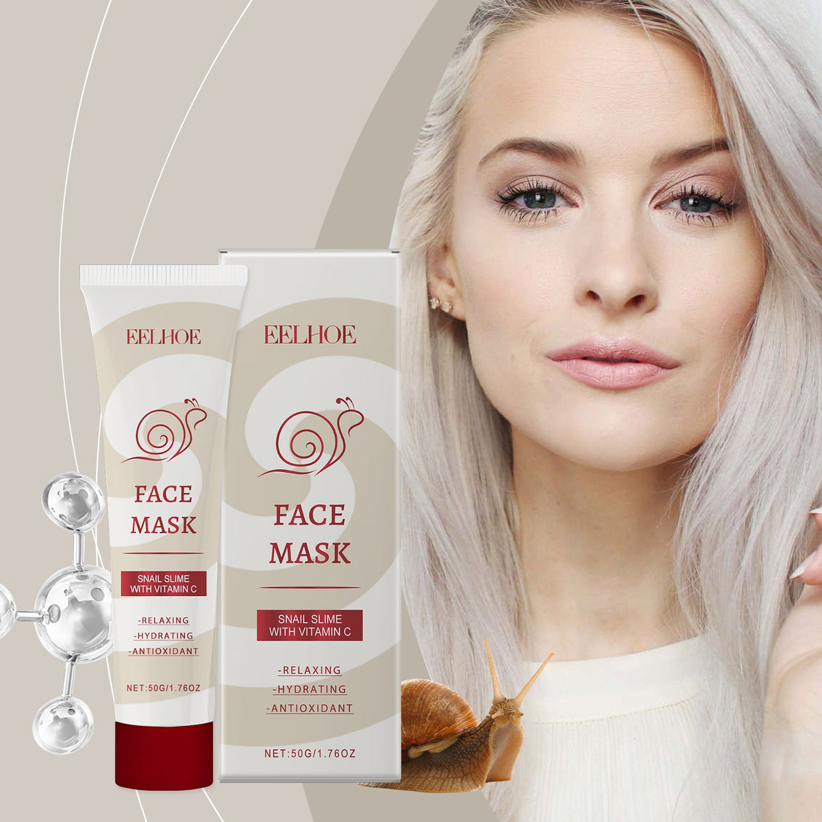 EELHOE Snail Vitamin C Smear Mask Gently Hydrating, Firming