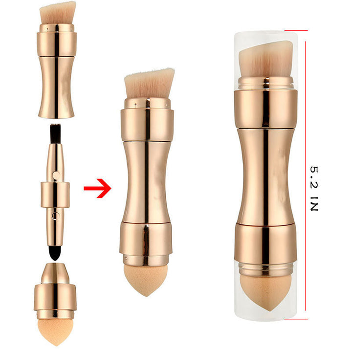 4‑in‑1 Makeup Brush Set — Four Professional Tools in One