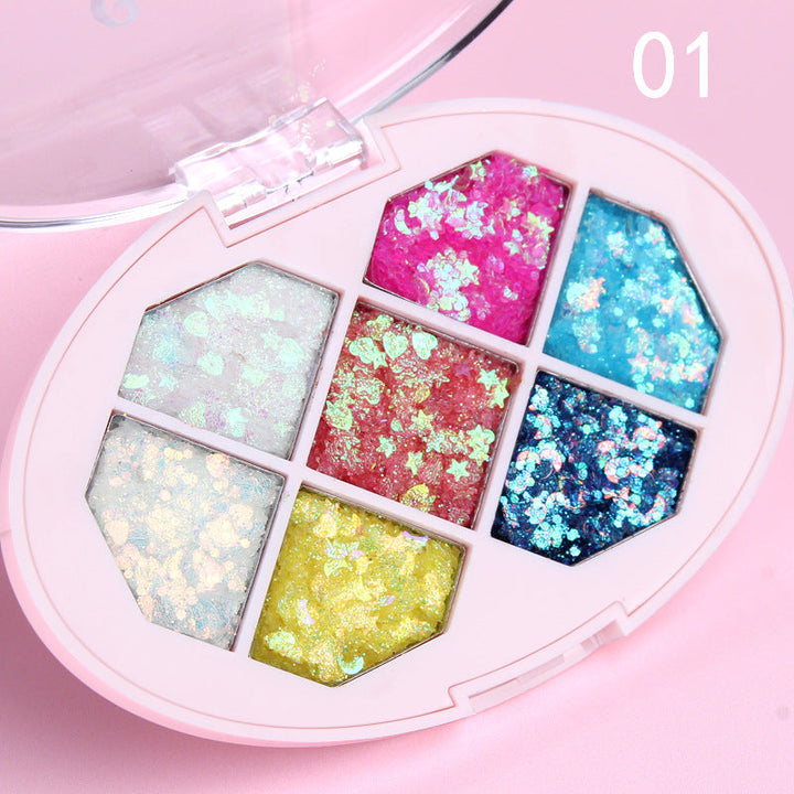 Glitter Eye Shadow Gel Palette for Bold Sparkle Looks