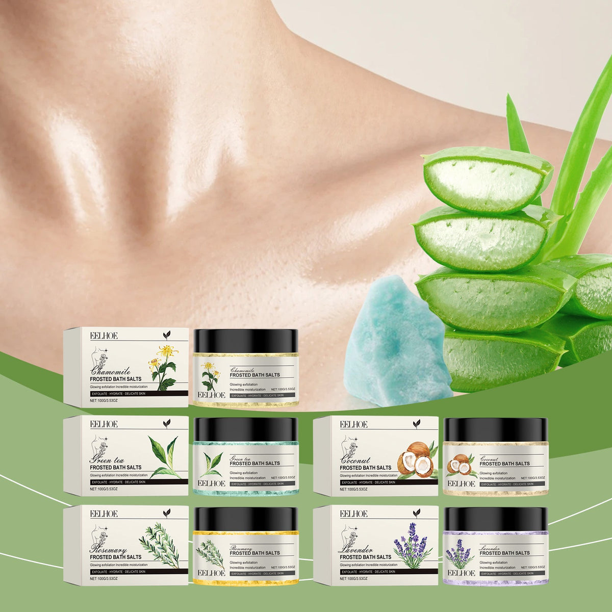 Exfoliating Bath Salts for Soft, Glowing Skin