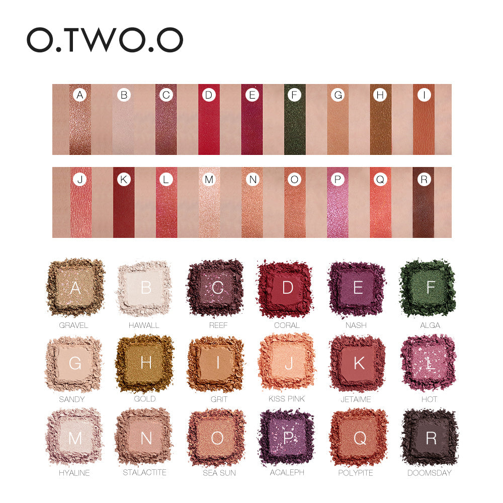 18-Color Eyeshadow Palette for Matte & Glitter Looks