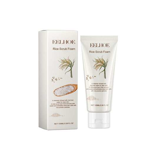 Rice Scrub Foam Cleanser - Refines Pores & Cuts Shine