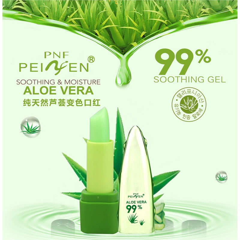 Aloe Vera Color-Changing Lip Balm for Soft Pink Lips