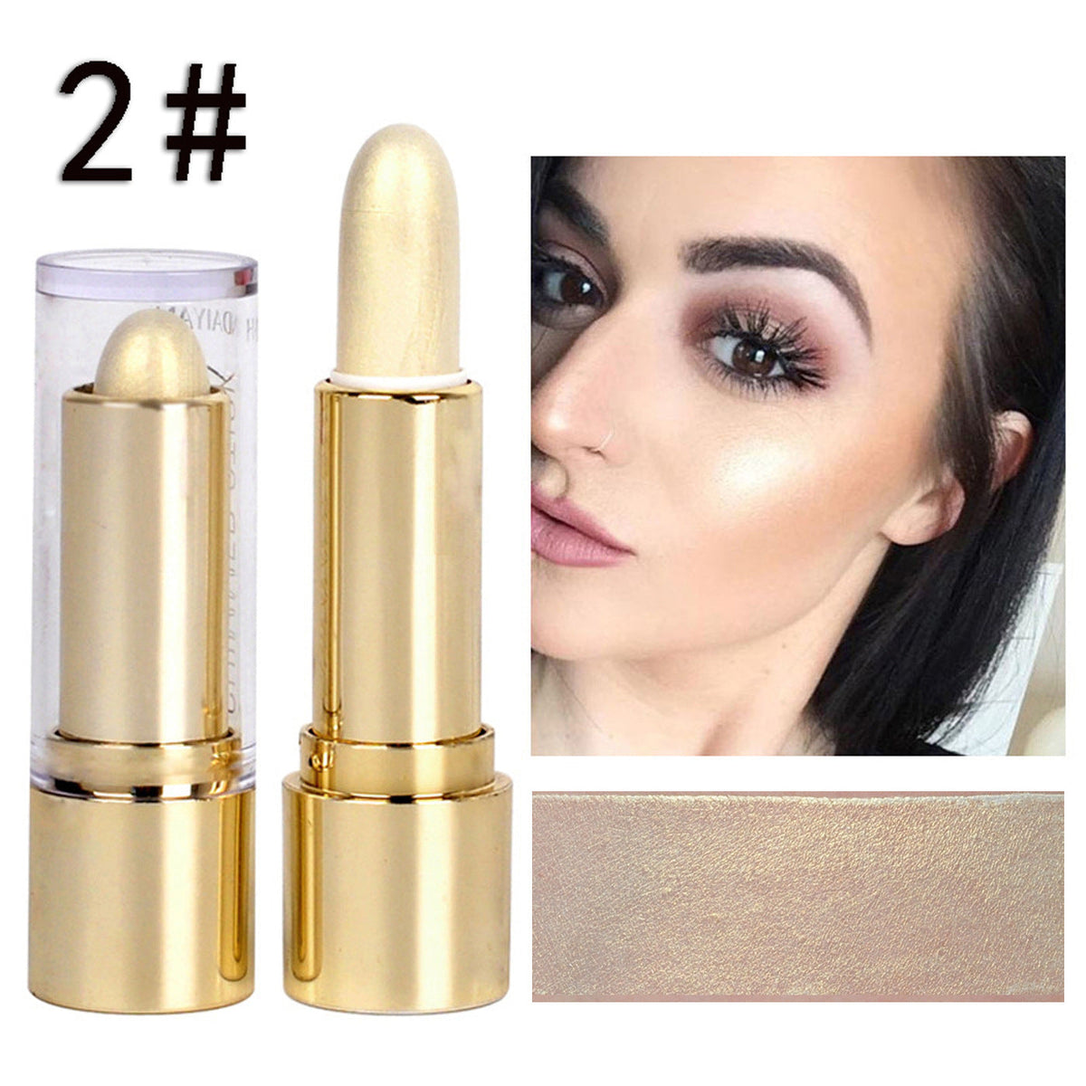 Cream Highlighter Stick for Instant High-Gloss Glow