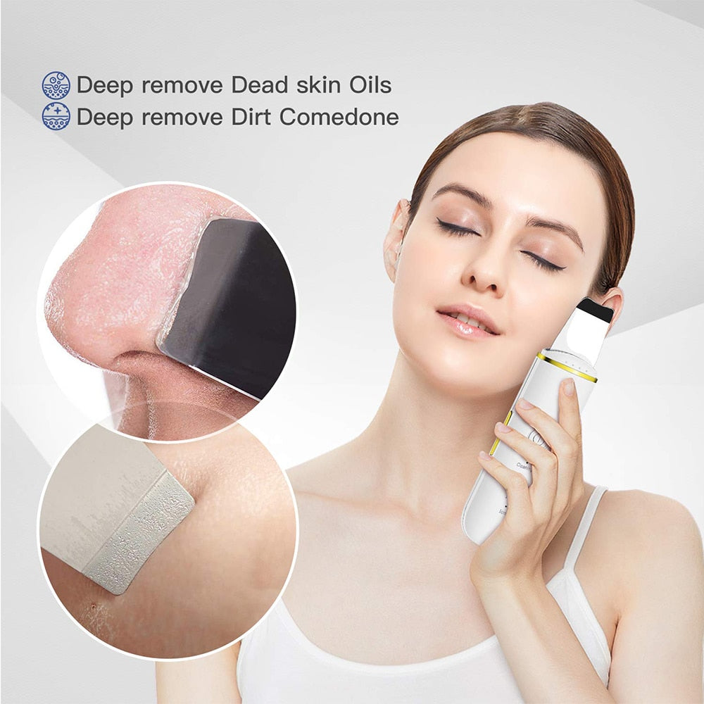 Ultrasonic Skin Scrubber — Clearer, Firmer Skin with Ion