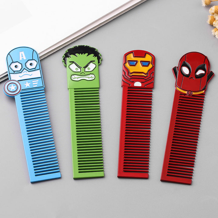 Marvel Character Combs Set — 8 Superhero Hair Accessories