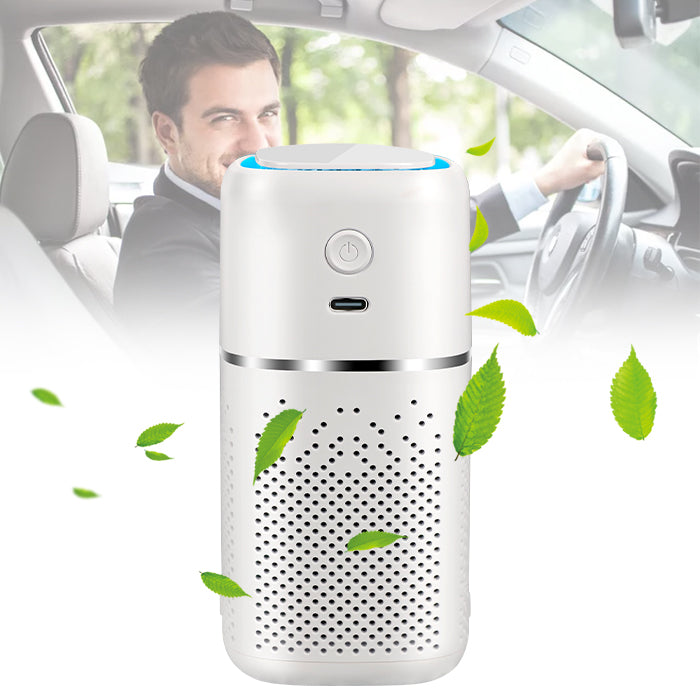 Car Air Purifier with UV-C & HEPA — Removes Smoke & Dust