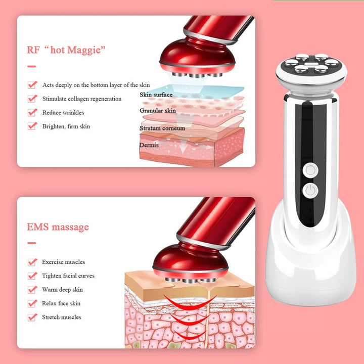 RF & LED Facial Lifting Device — Firm Skin in 5 Min Daily
