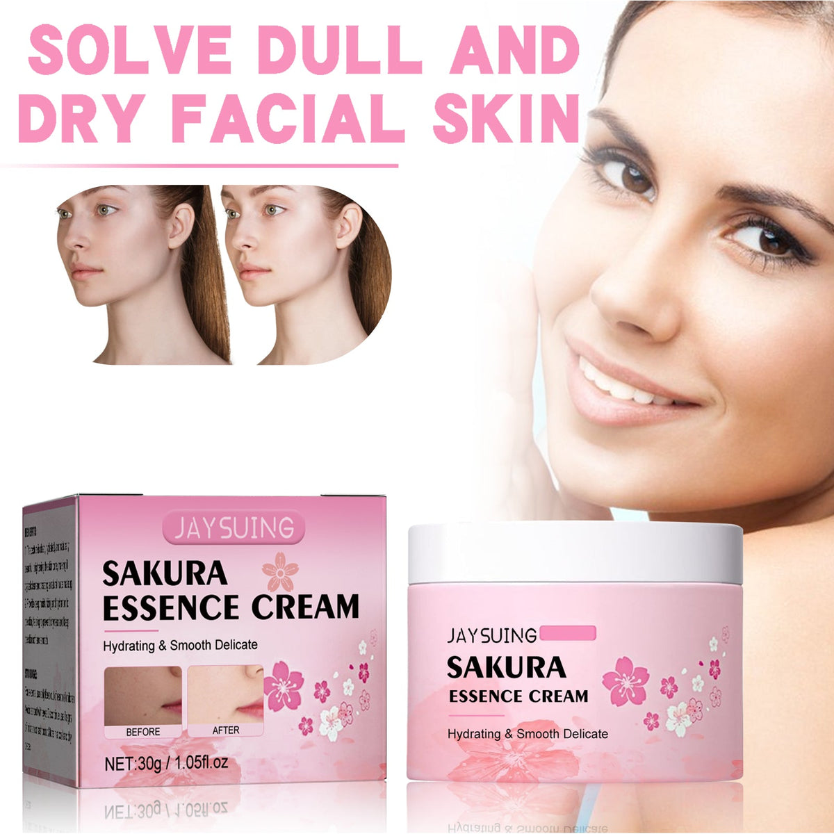 Cherry Essence Face Cream for Dry, Dull Skin Glow