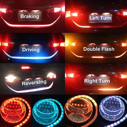 Promotion! 1.2m 12V Car Four Colors Flow Type 36 LED Car Tai