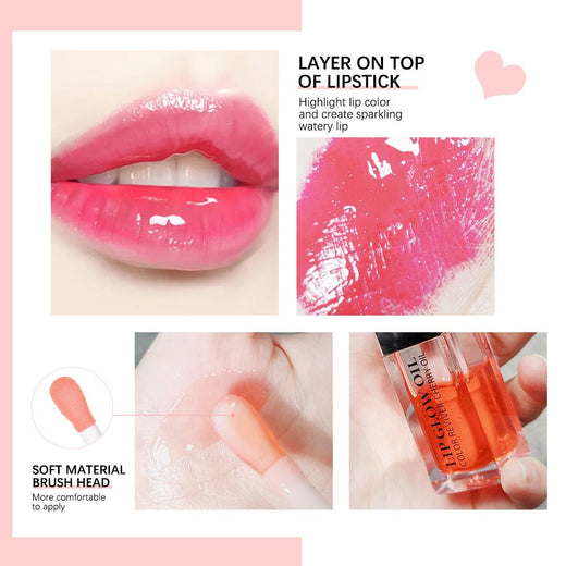 Cherry Lip Oil Gloss for Moisturized, Watery-Shine Lips