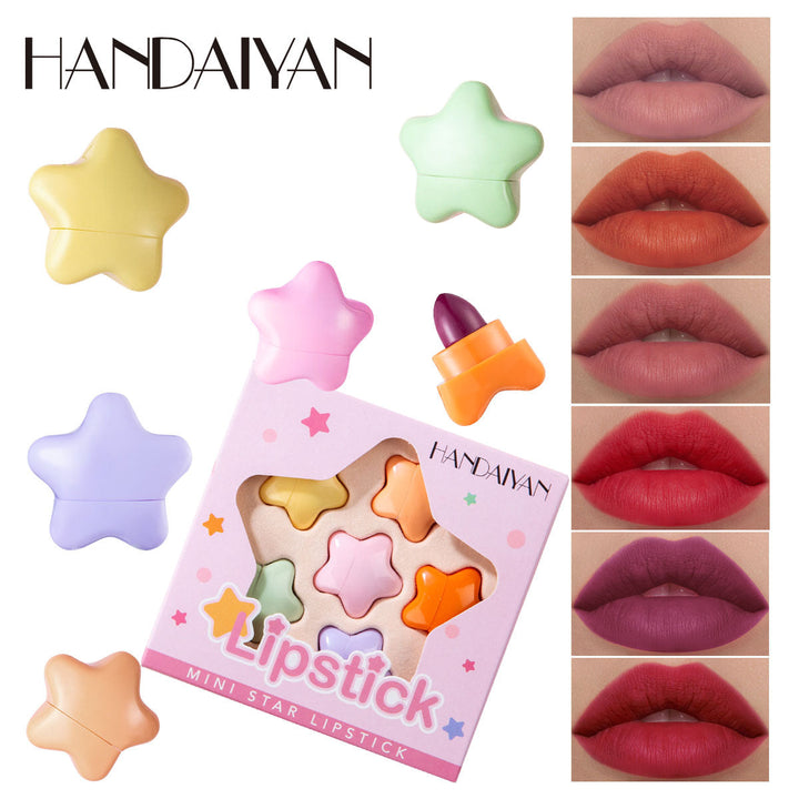 Mini Lipstick Set: Six Portable Playful Lip Colors