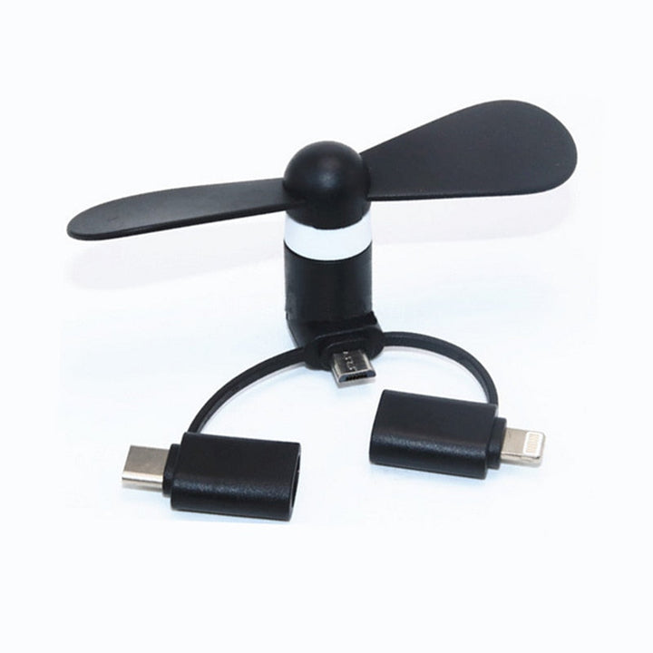 Mini Phone Cooling Fan — 3-in-1 Plug-In Cooler