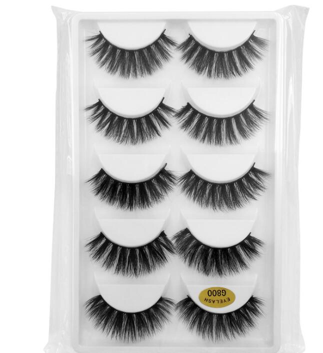 3D Mink False Eyelashes — Dramatic Volume & Thickness, 5 Pairs