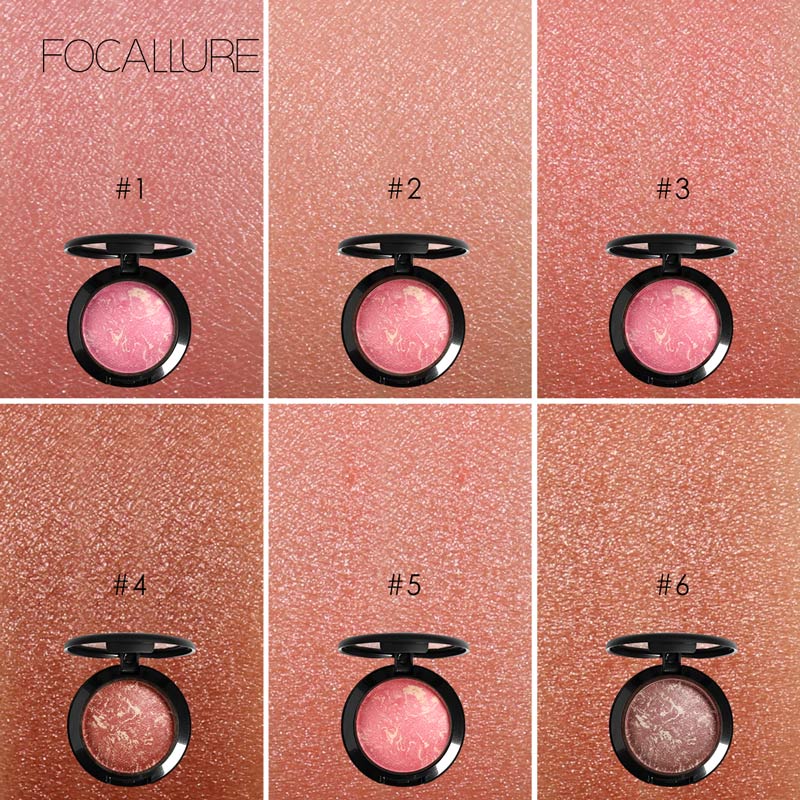 Baked Blush 6-Color Palette for Naturally Radiant Cheeks