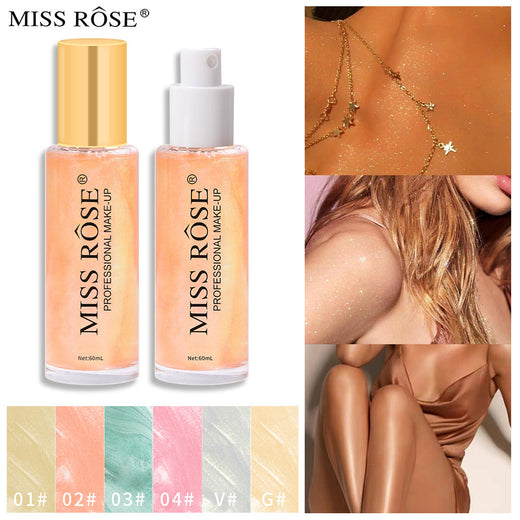 Liquid Body Glitter Spray for Radiant Pearlescent Glow