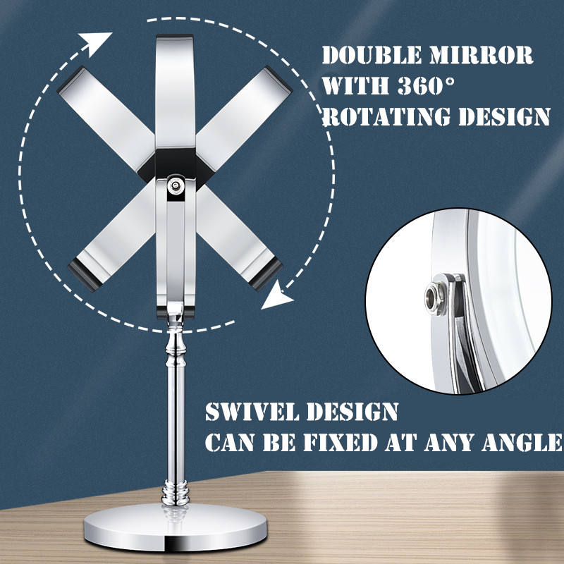 8" LED Vanity Mirror with Lights — 10X Magnification