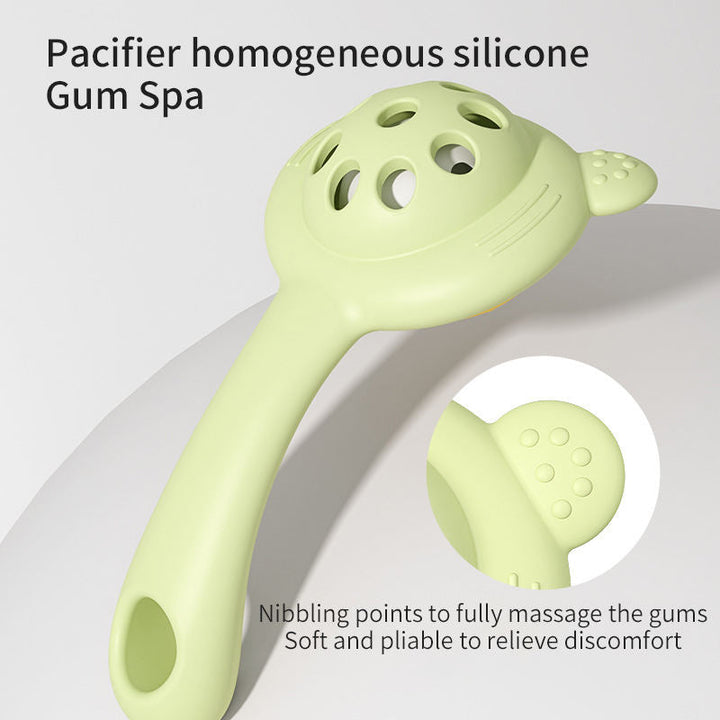 Baby Rattle Teether – Silicone Gum Massager & Sensory Toy