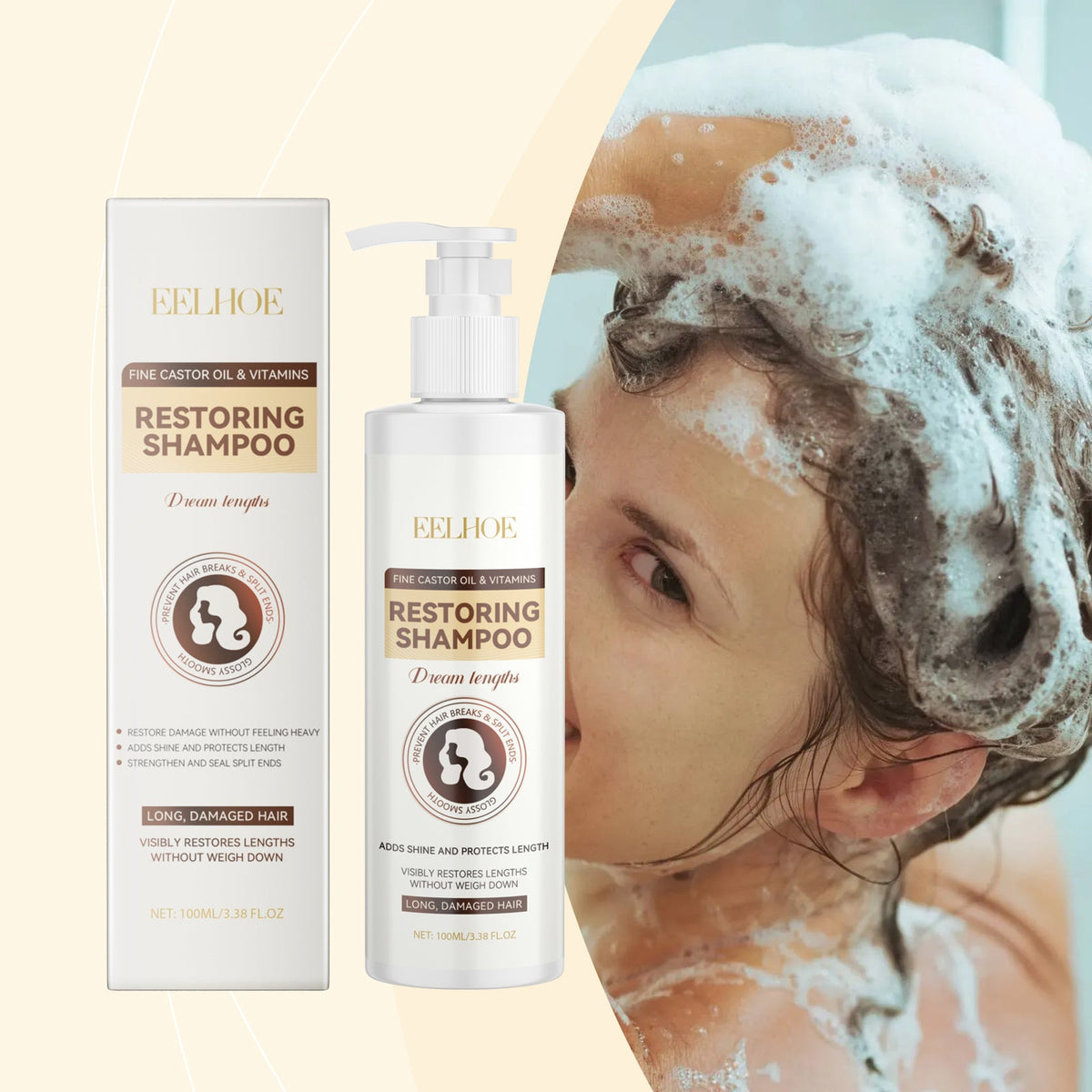 Restoring Shampoo for Dry, Damaged Hair, Smooth Shine