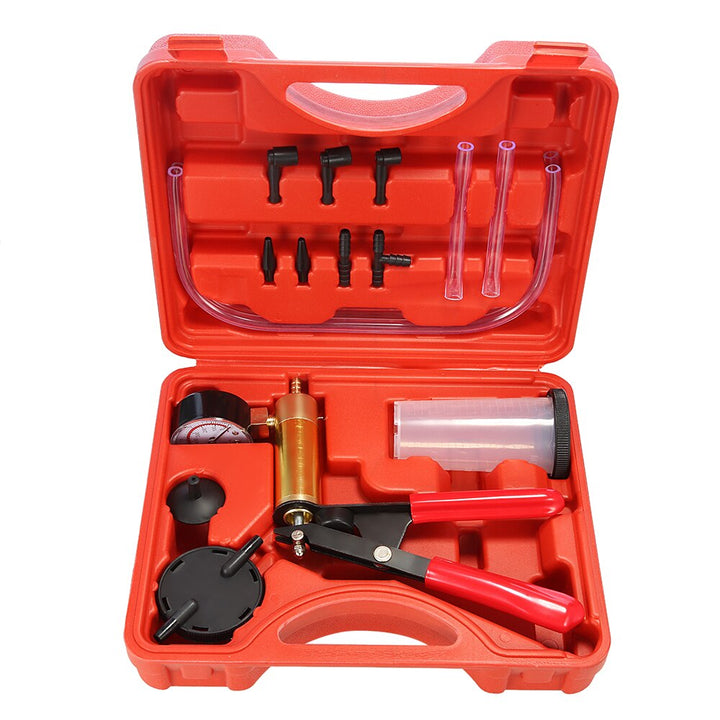 Brake Bleeder Kit — Professional Vacuum Pump with Gauge