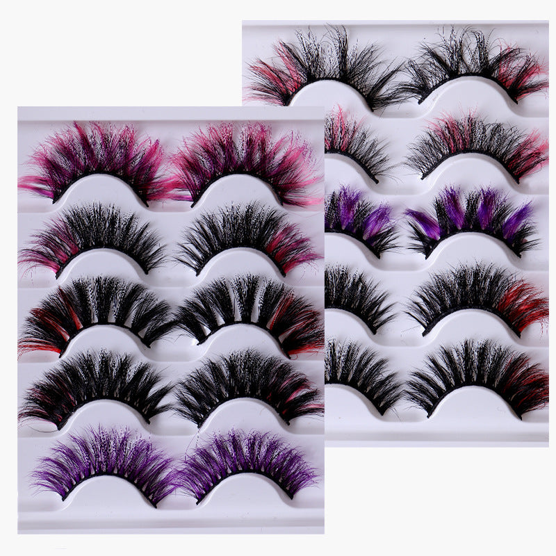 False Eyelashes for Dramatic Colorful 8D Eye Volume