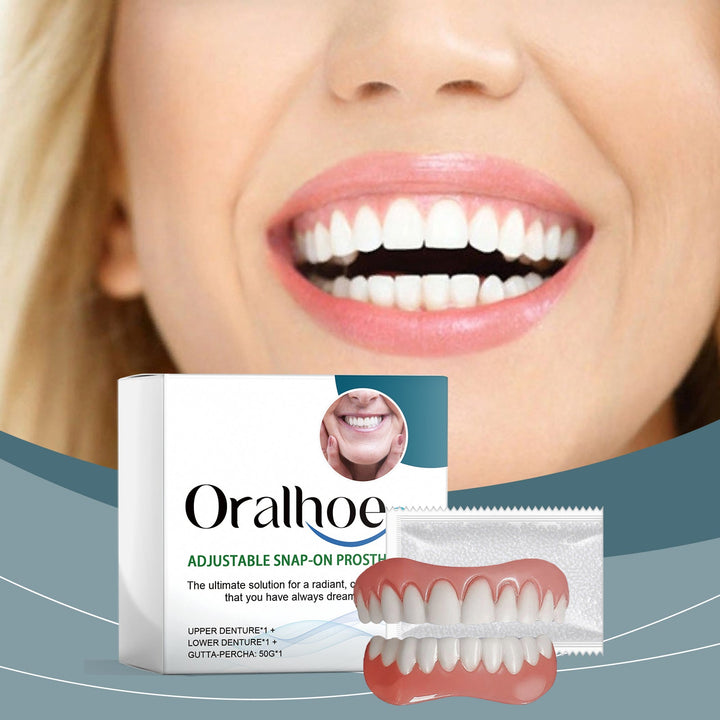 Adjustable Snap-On Denture Set — Instant Smile Transformation