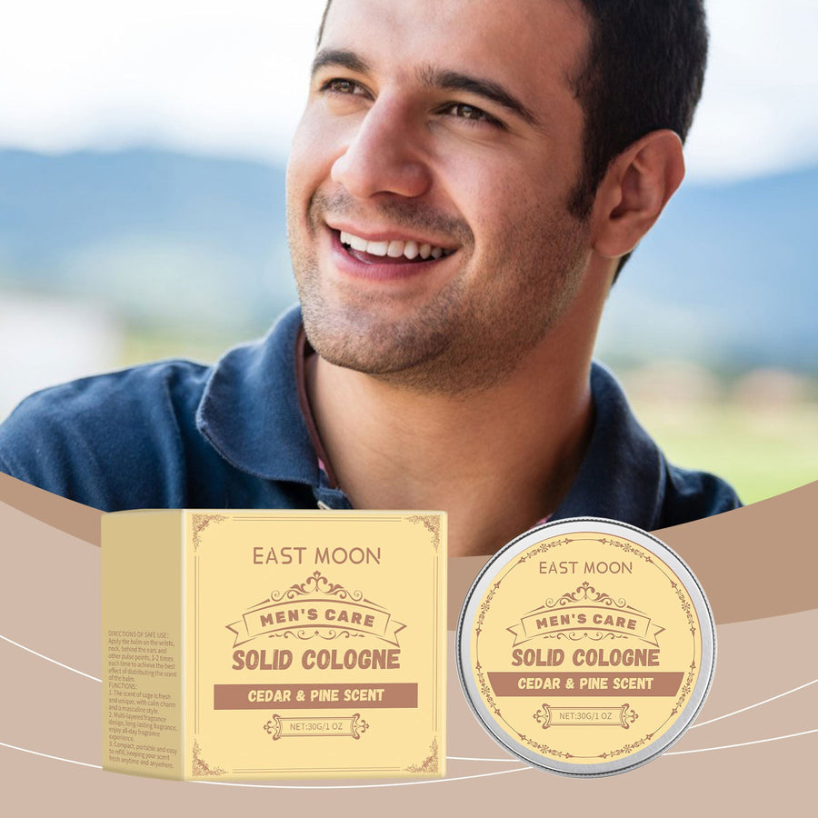 Cedar Wood Solid Cologne Balm - Portable Men's Fragrance Tin