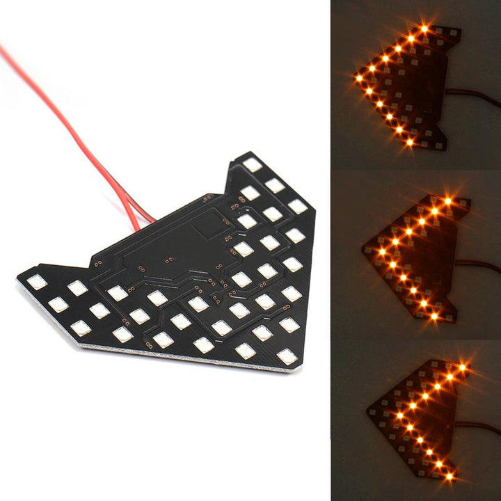 Sequential LED Mirror Turn Signals — Flowing Amber Arrow