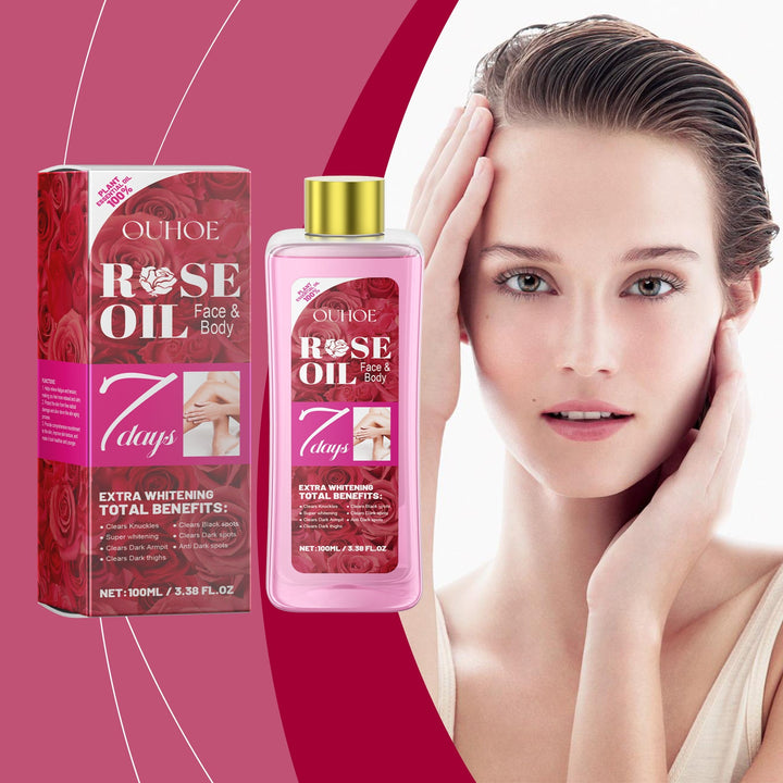 Rose Body Oil for Dry Skin, Dark Spots & Uneven Tone
