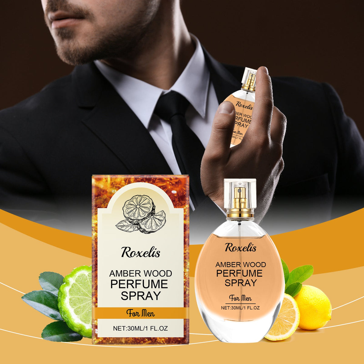 Amber Wood Perfume Spray for Fresh, Lasting Daily Charm