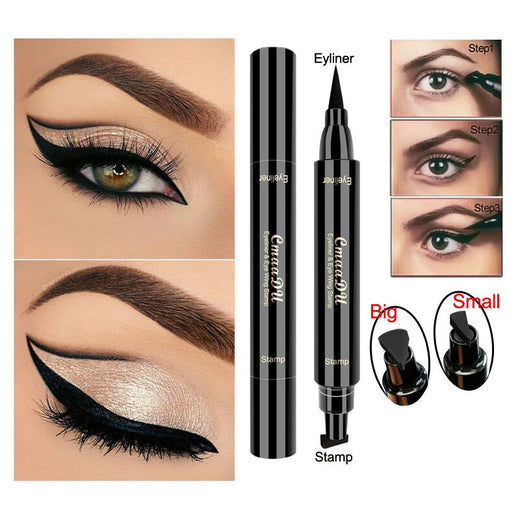 2-in-1 Stamp Eyeliner Pen for Sharp, Symmetrical Wings