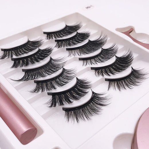 Magnetic False Eyelashes Kit With 8 Reusable Styles