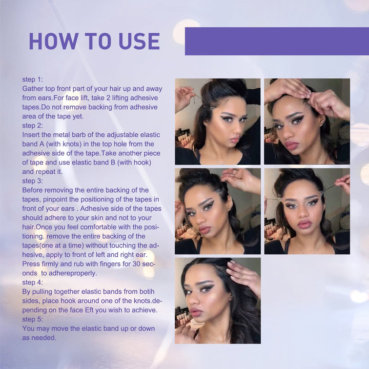 V-Shaped Face Lifting Patches for Temporary Contour